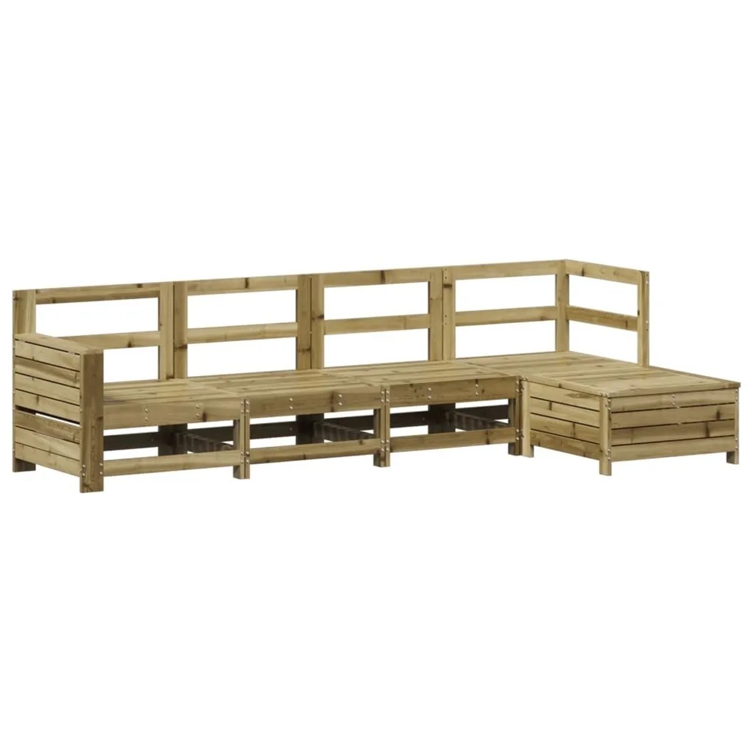 vidaXL 5 Tlg Garten-Sofagarnitur Kiefernholz Imprägniert 3250831