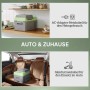 Outsunny Kühlbox grau-grün, im Auto und zu Hause mit AC/DC-Anschluss. Tragbare Kühlung für Reisen und Camping.