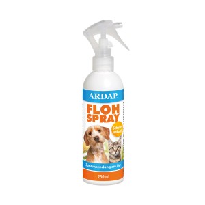 Ardap Flohspray 250ml für Hunde und Katzen. Wirkt bis zu 4 Wochen gegen Flöhe.