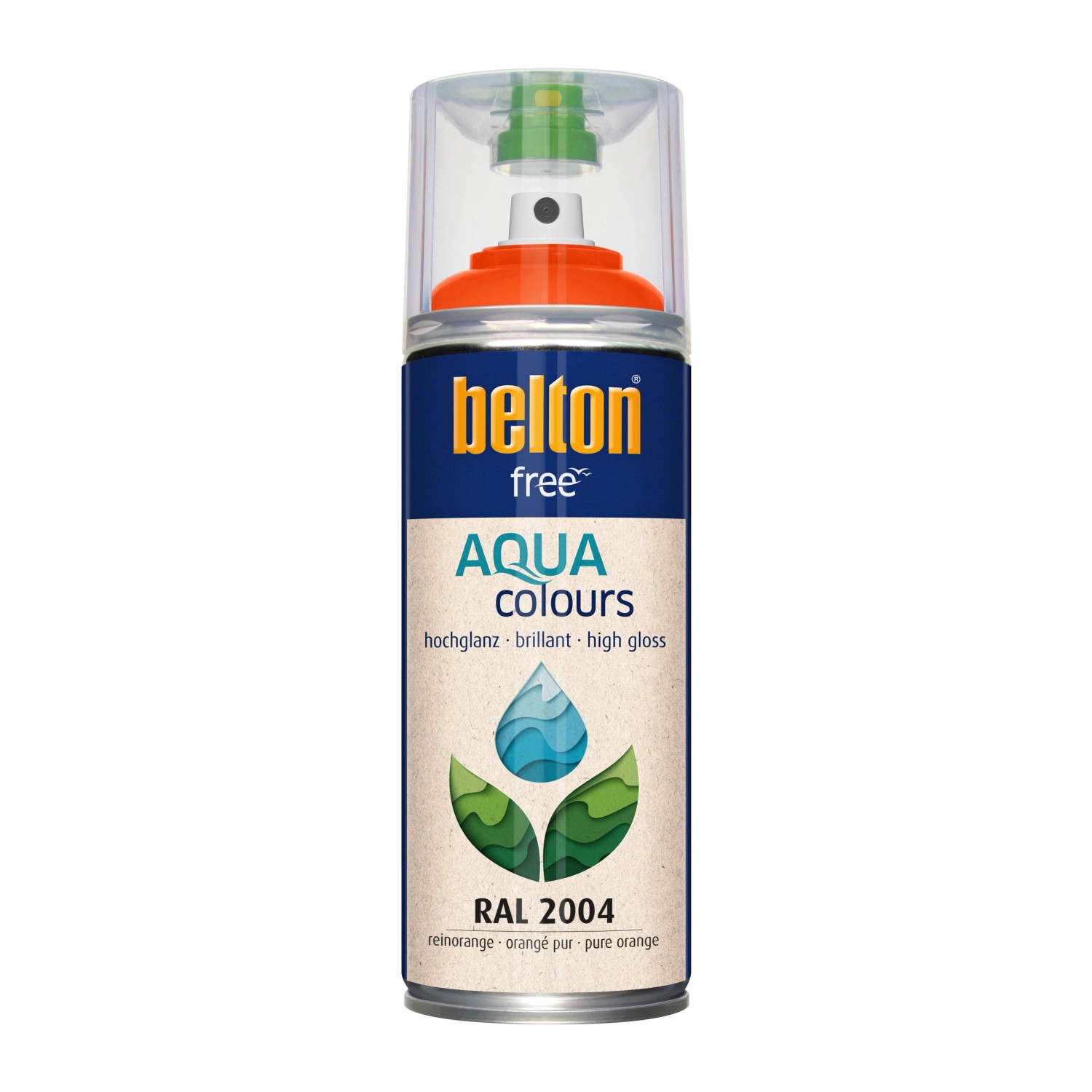 Belton Free AQUAcolours Buntlack RAL 2004 Reinorange hochglänzend 400 ml