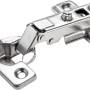 Hettich Mini-Scharnier, vorliegend, 15-25 mm, aus Metall für Möbel, Detailansicht.