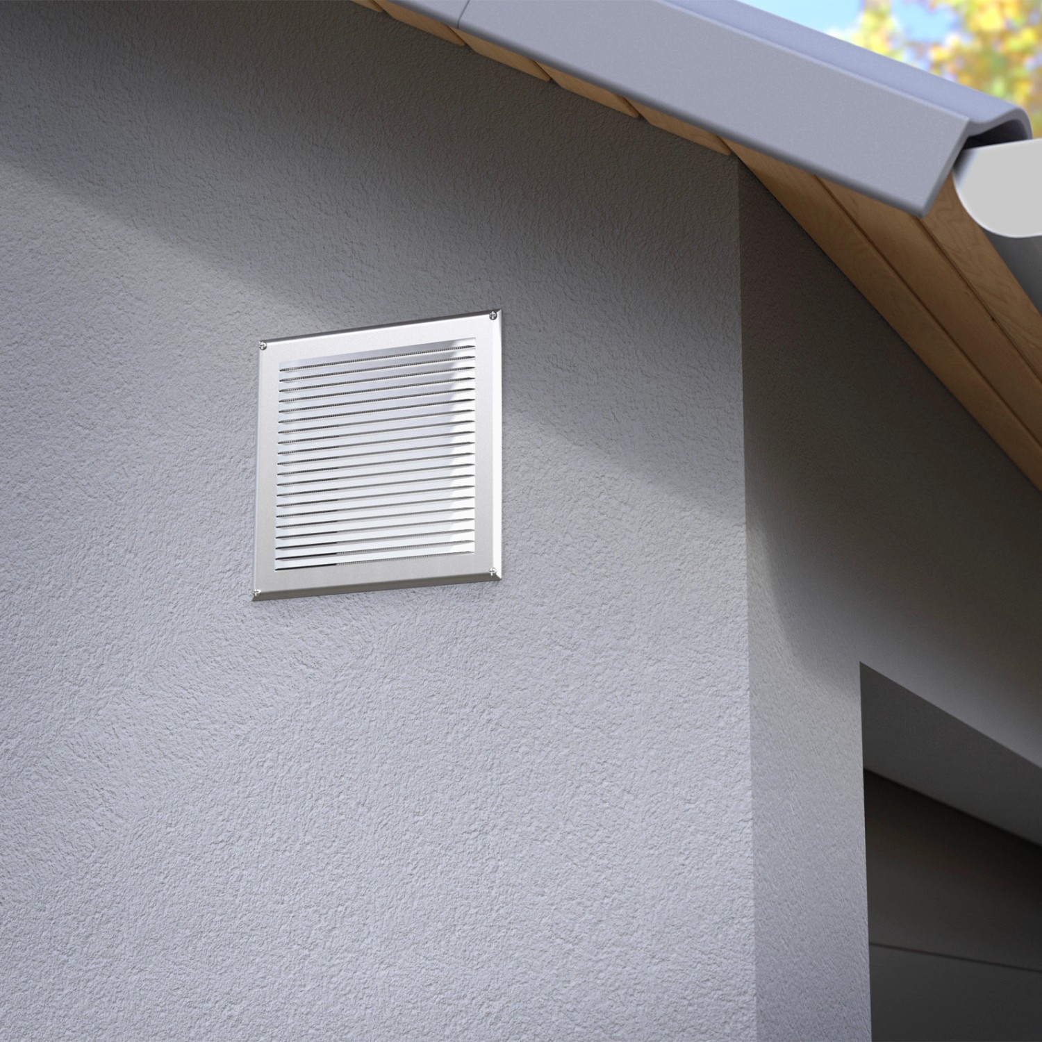 SOTECH Aluminium-Lüftungsgitter 250 x 250 mm Edelstahloptik Aufschraubbar mit Insektenschutz_6