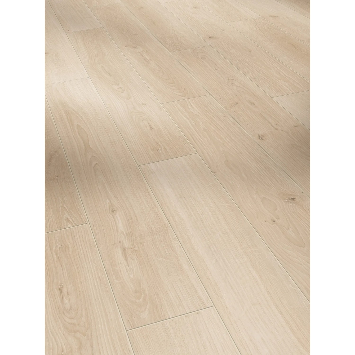 Helle Holzoptik des Parador Classic 1050 Laminatbodens, wasserfest und 8 mm stark.