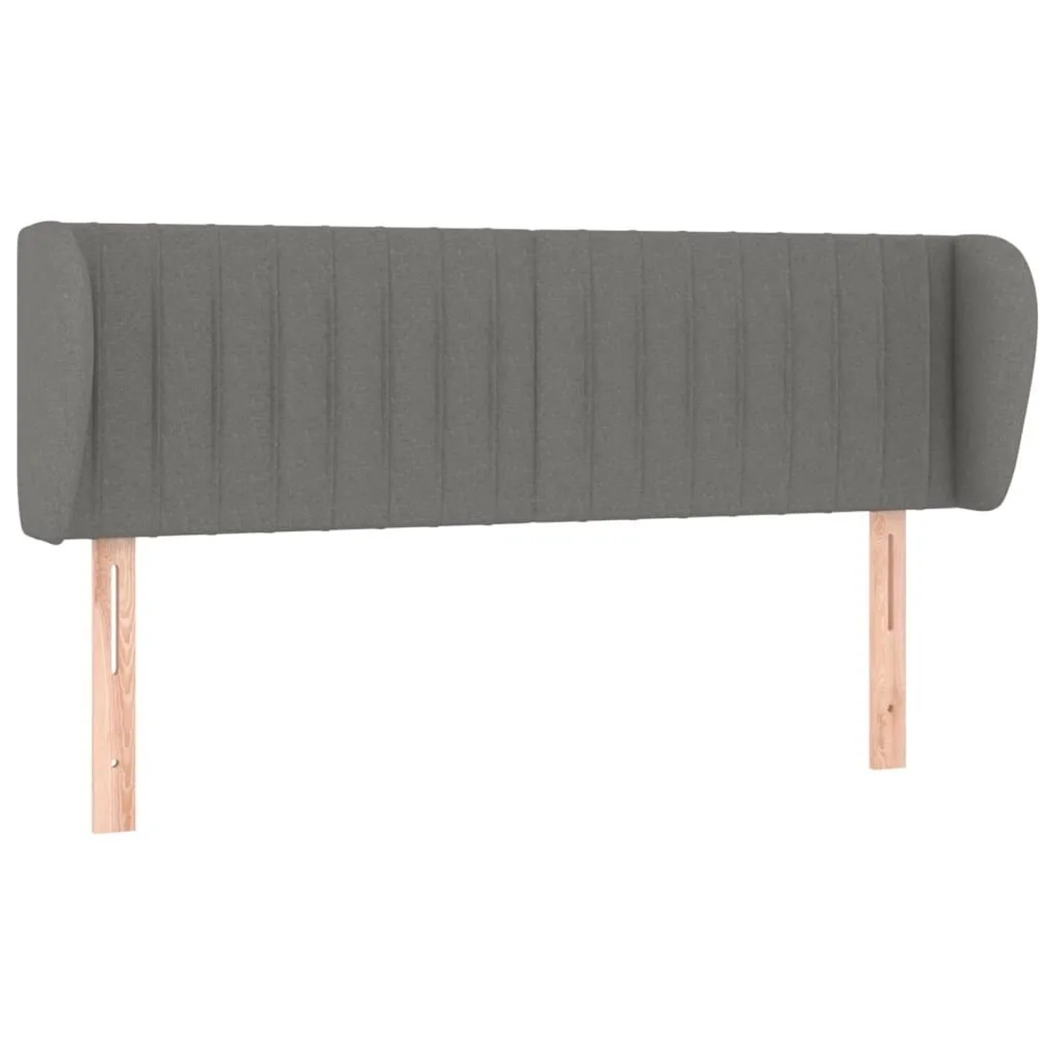 vidaXL Kopfteil mit Ohren Dunkelgrau 147x23x78/88 cm Stoff 3117381
