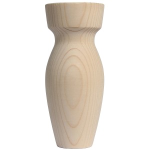 Kurzer, runder Möbelfuß aus Buchenholz, 150 mm hoch.