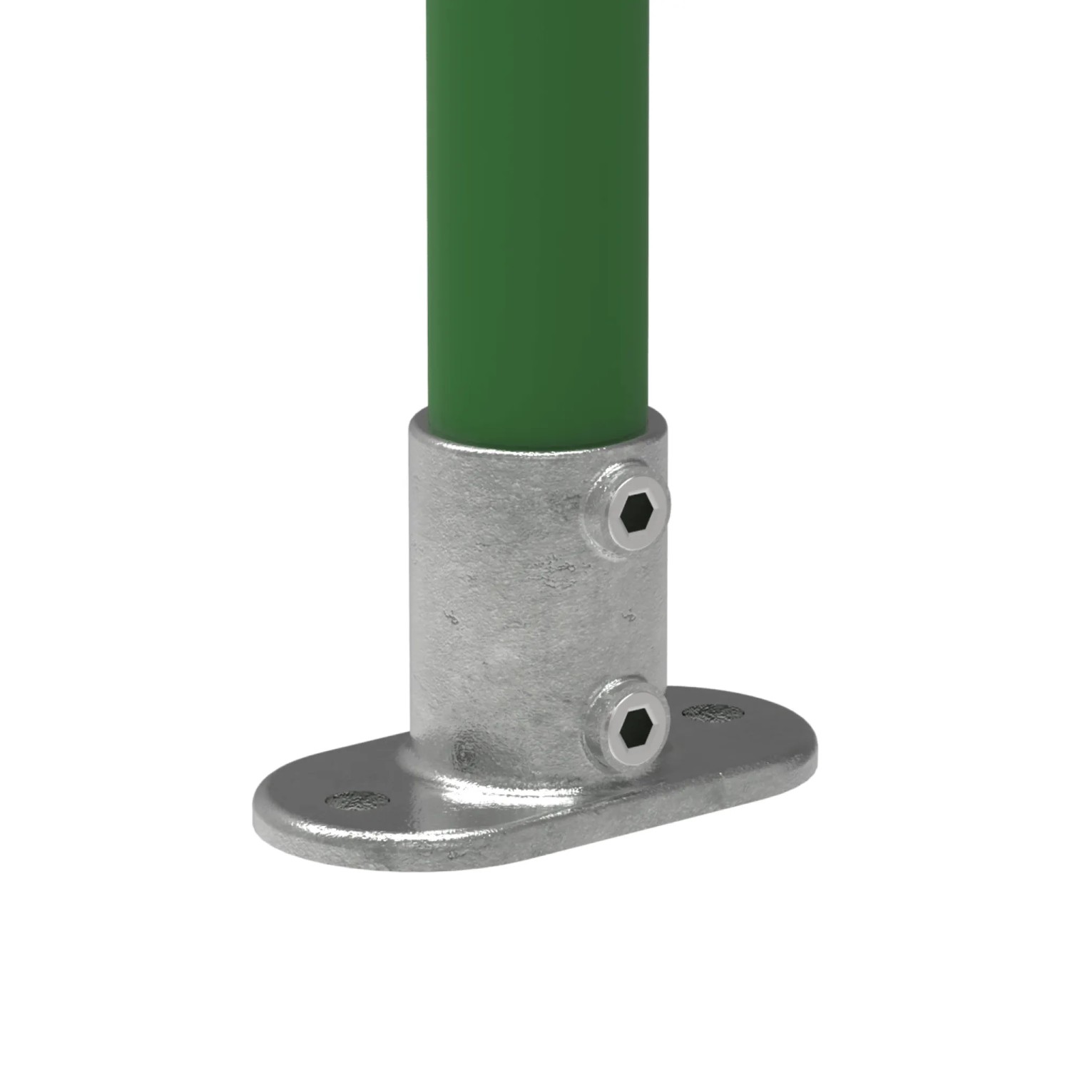 FeNau Rohrverbinder Fußplatte Oval Ø 60,3 mm 2 Zoll Temperguss Verzinkt 132E60