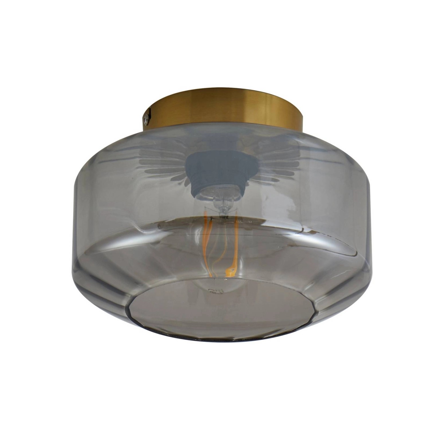 Lindby Deckenlampe Hildur 10030778 in Alu aus Glas 1-flammig E27 Wohnzimmer günstig online kaufen
