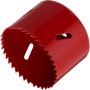 Rote LUX Lochsäge, 60 mm Durchmesser, für Bohrmaschinen zum Bohren von Löchern in Holz und Gipskarton.