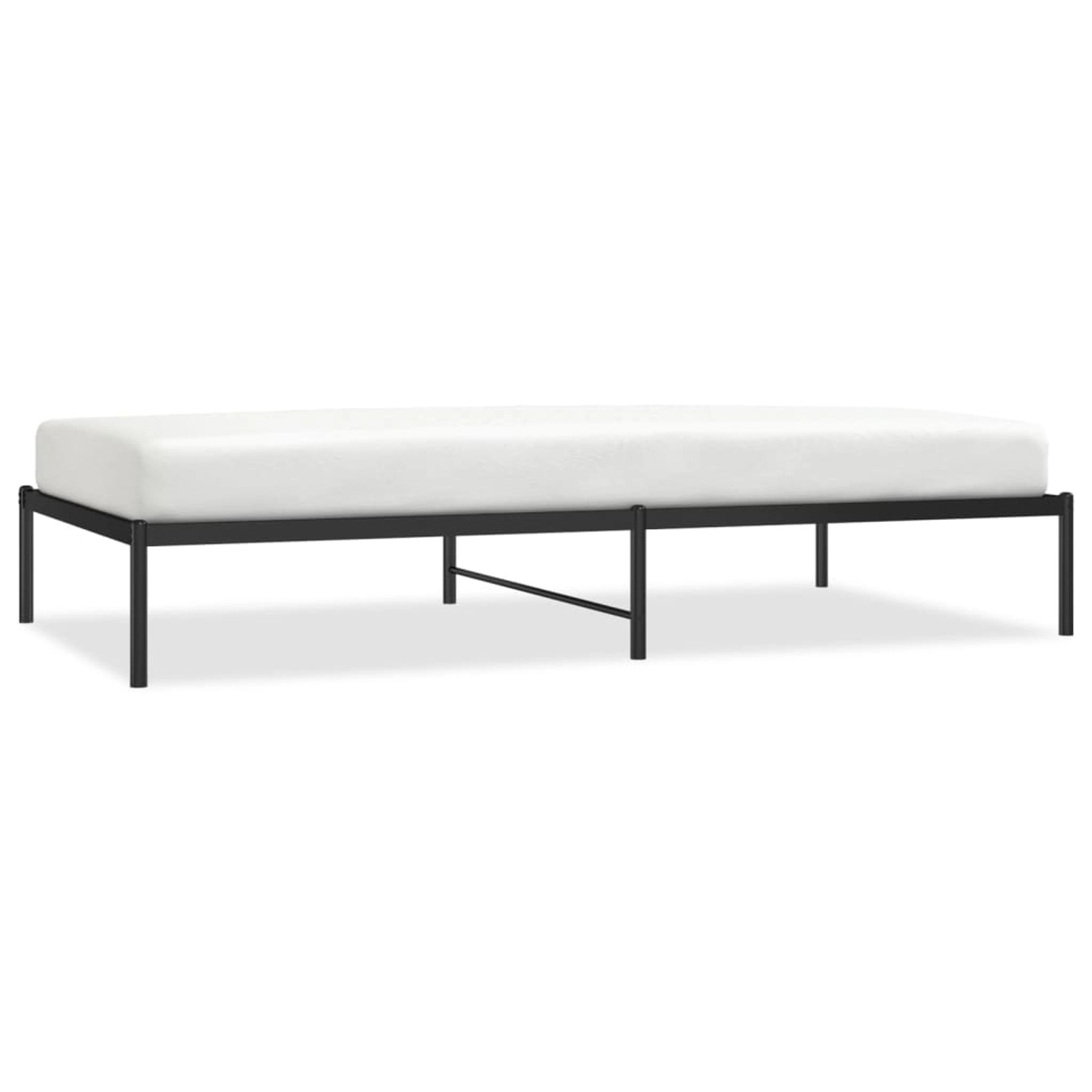 vidaXL Bettgestell Metall Schwarz 107x203 cm Modell 11674783
