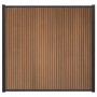 GartenLand WPC Zaun Shadowline Vertikal, Mahagoni, 175x180 cm. Sichtschutz Steckzaun mit Alu-Rahmen.
