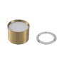 Goldene Lindby LED Deckenleuchte Nivoria aus Aluminium, runde Wohnzimmerleuchte.