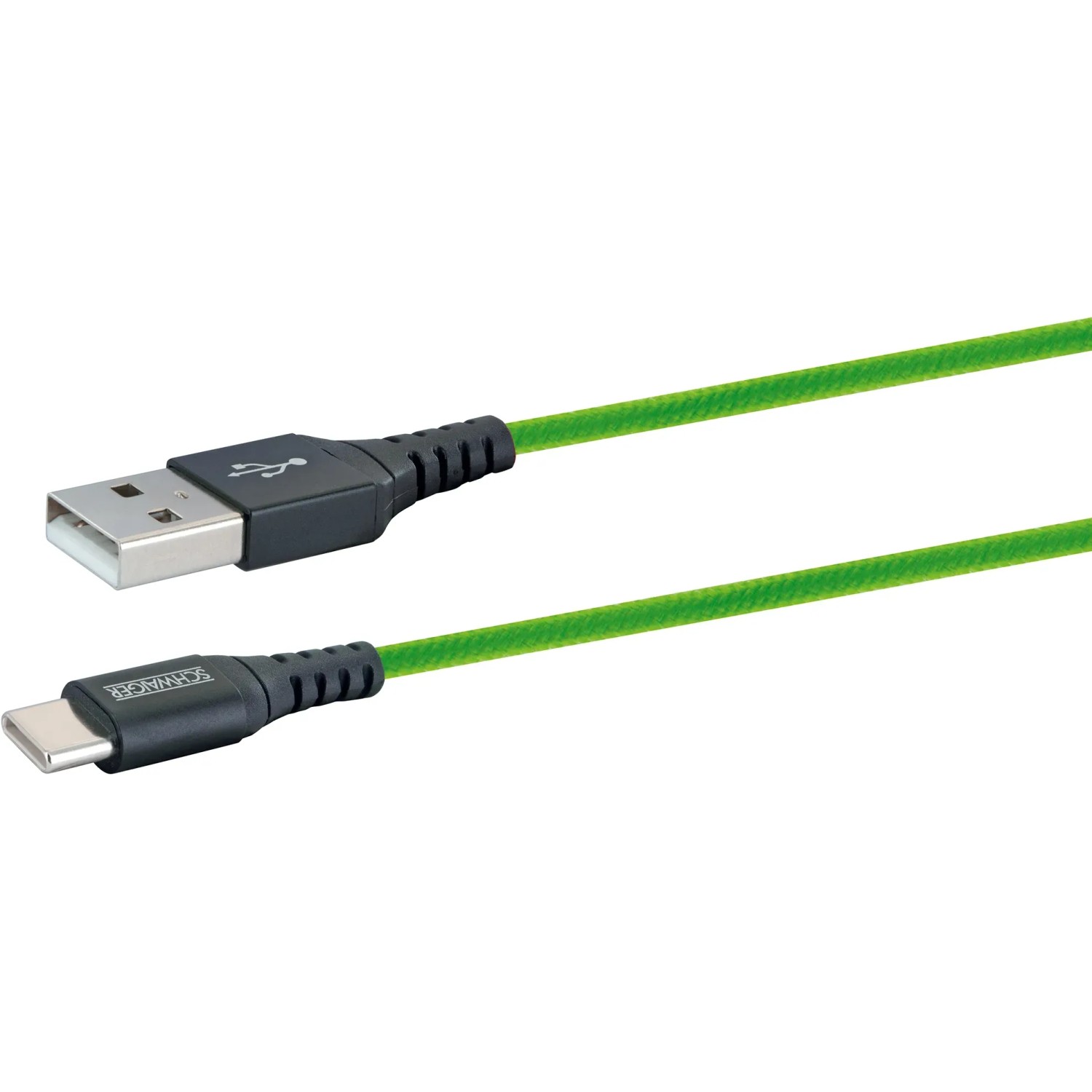 Giftgrünes Type C Sync & Ladekabel, 1,2 m, für Handy-Zubehör.