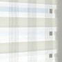 Gardinia EasyFix Doppelrollo Karo, 45x150 cm, weiß. Rollo mit transparenten und blickdichten Streifen.