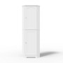 Merax Eckschrank 42x42x166 cm 2 Türen Verstellbare Einlegeböden