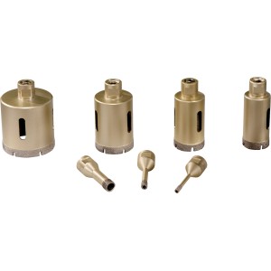 Metabo Fliesen-Diamantbohrkronen-Set Dry, 7-teilig für Winkelschleifer.