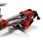 Detailansicht der Einhell Zug-Kapp-Gehrungssäge TE-SM 2131 Dual, rote Metallelemente.