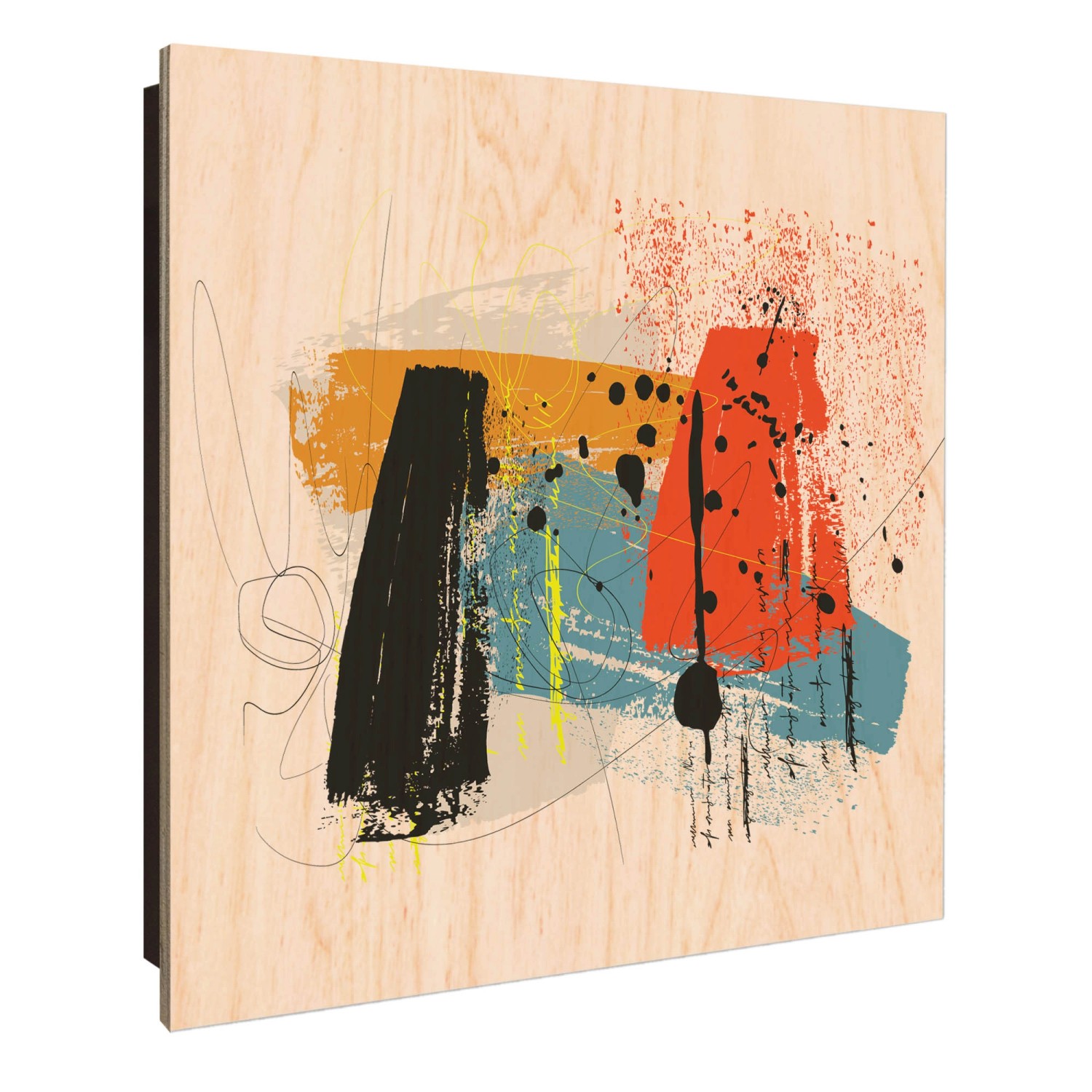 Banjado Schlüsselkasten Holz 30x30cm Schwarz Scharnier Rechts 50 Haken Desi günstig online kaufen