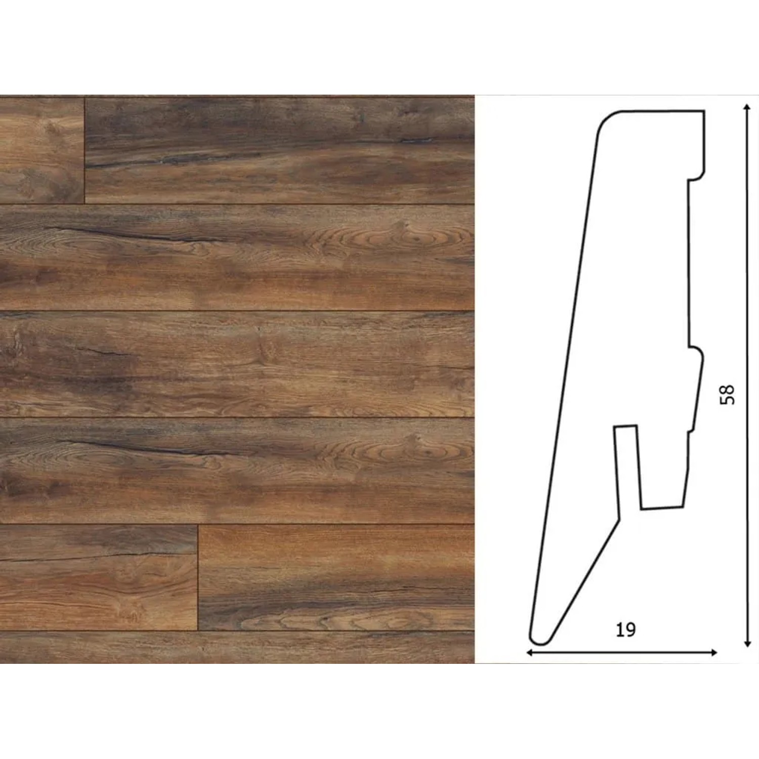 Kronotex Sockelleiste Harbour Oak D3570 Dekor Ktex 1
