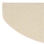 Halbrunde, selbstklebende Karat Stufenmatte aus Sisal in Elfenbein. Naturprodukt für sicheren Tritt.