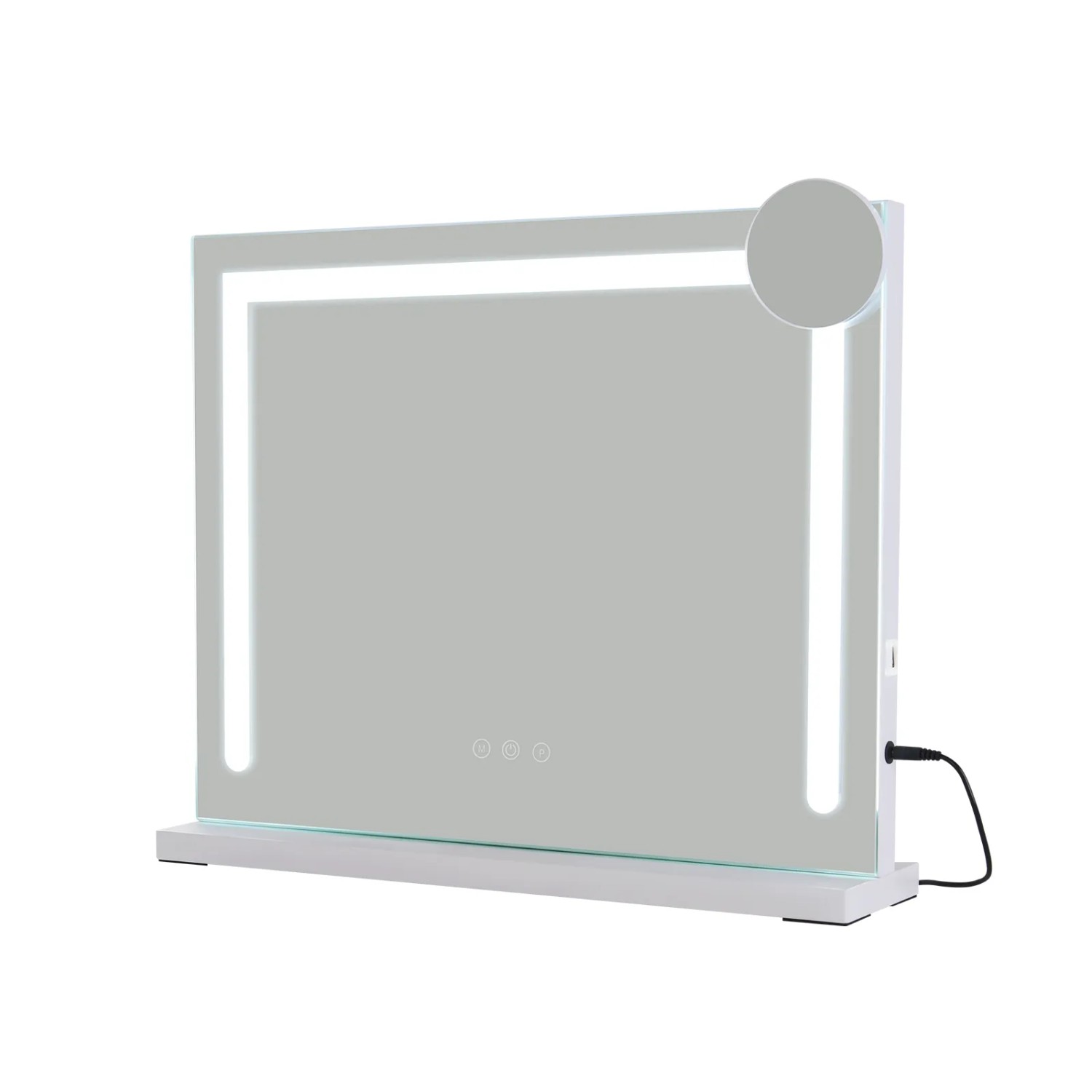 Nettlife Glück II Spiegellampe aus Glas L 42 Weiß