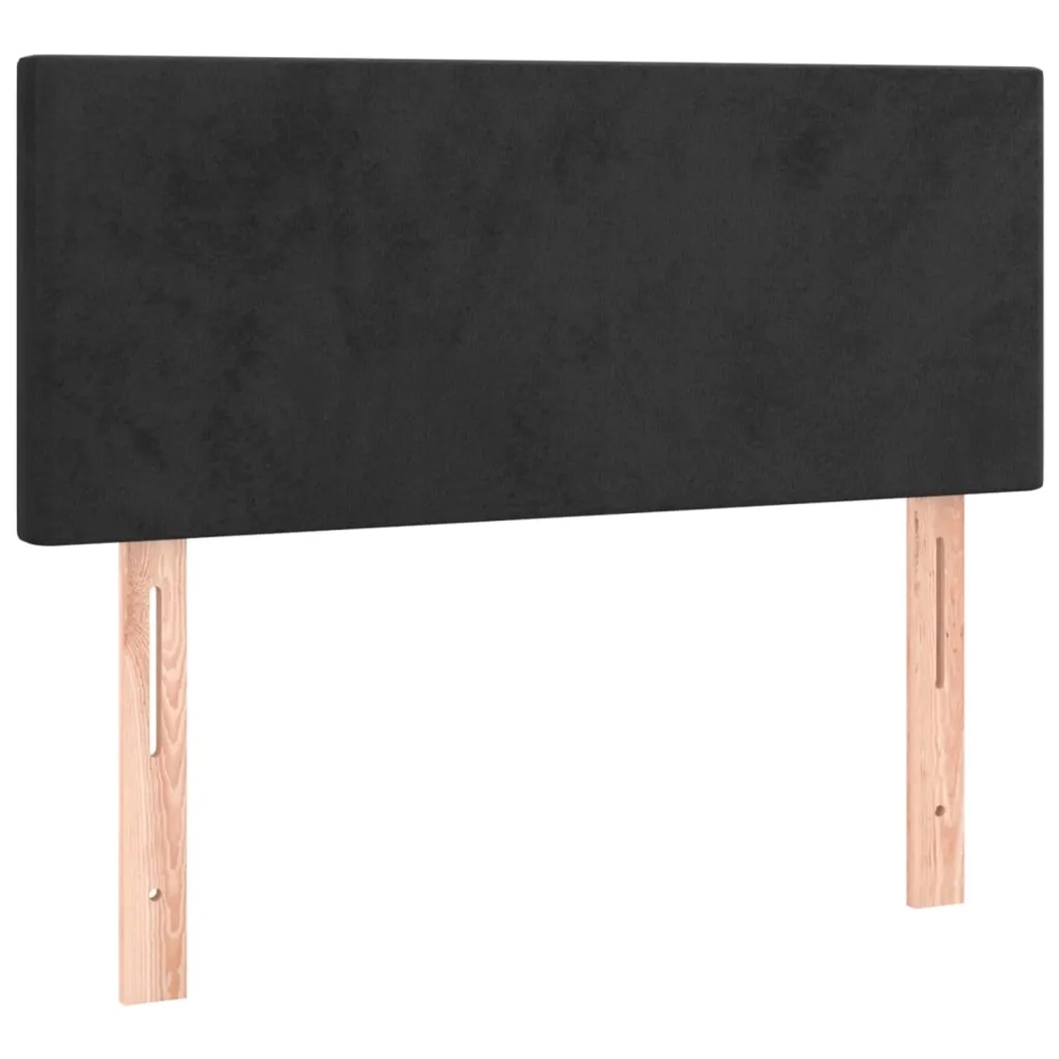 Schwarzes Samt-Kopfteil für Boxspringbett, 120x200 cm. Bett Zubehör.