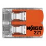 Wago 221-612 Hebelklemme, 2-polig, für Leiter von 0,5-6 mm², 5er-Pack.