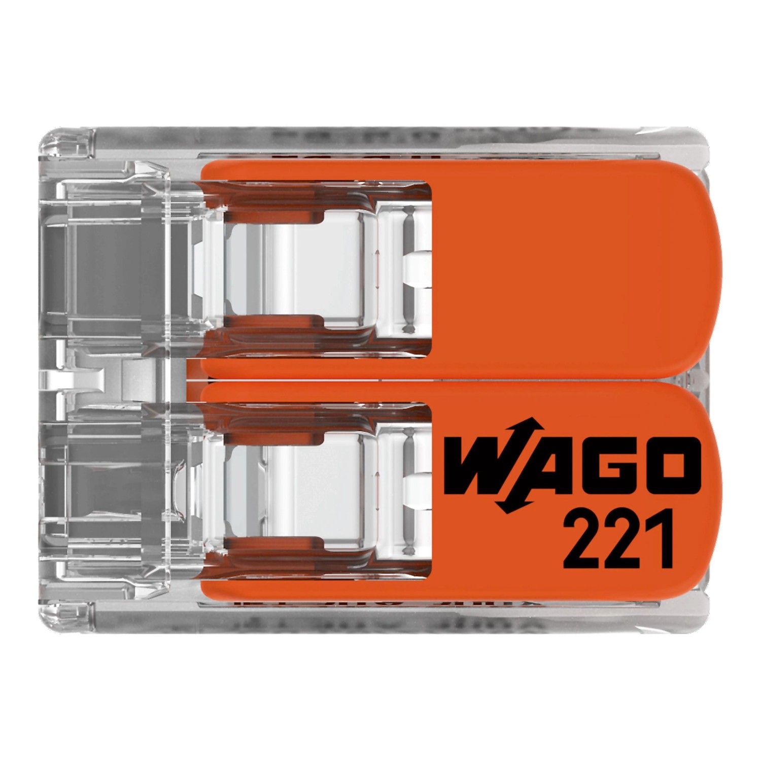 Wago 221-612 Hebelklemme, 2-polig, für Leiter von 0,5-6 mm², 5er-Pack.