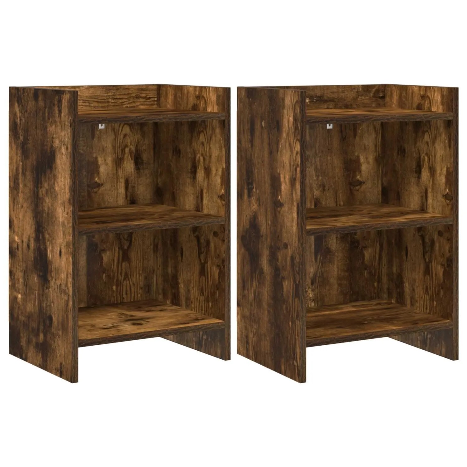 vidaXL Nachttische 2 Stk Geräucherte Eiche 40 x 30 x 60 cm 8011004