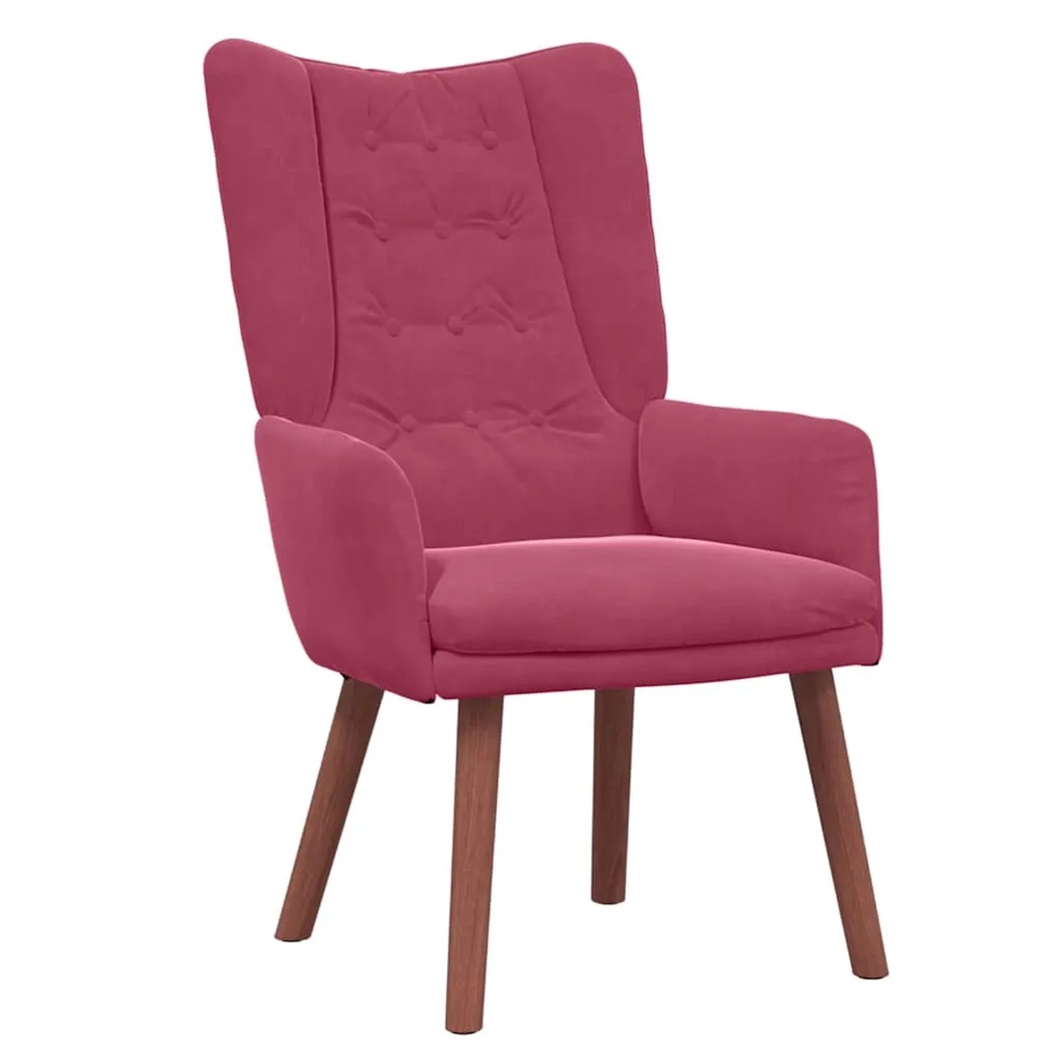 vidaXL Relaxsessel Weinrot 63 x 67 x 94 cm Samt 42001819