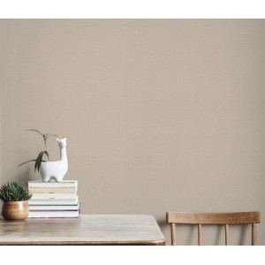 Beige Vliestapete mit Textilstruktur von Erismann, Kollektion Elle Decoration 4.