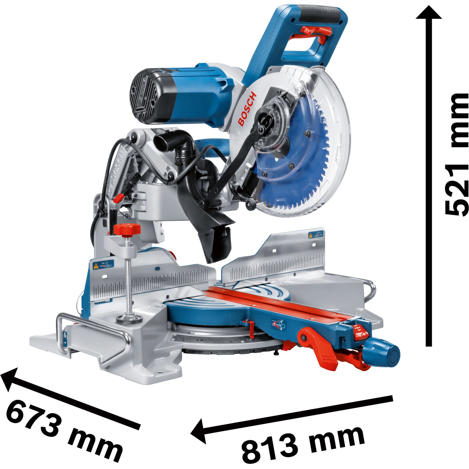 Bosch Professional GCM 10 GDJ Kapp- und Gehrungssäge mit Kreissägeblatt, 1800 W.