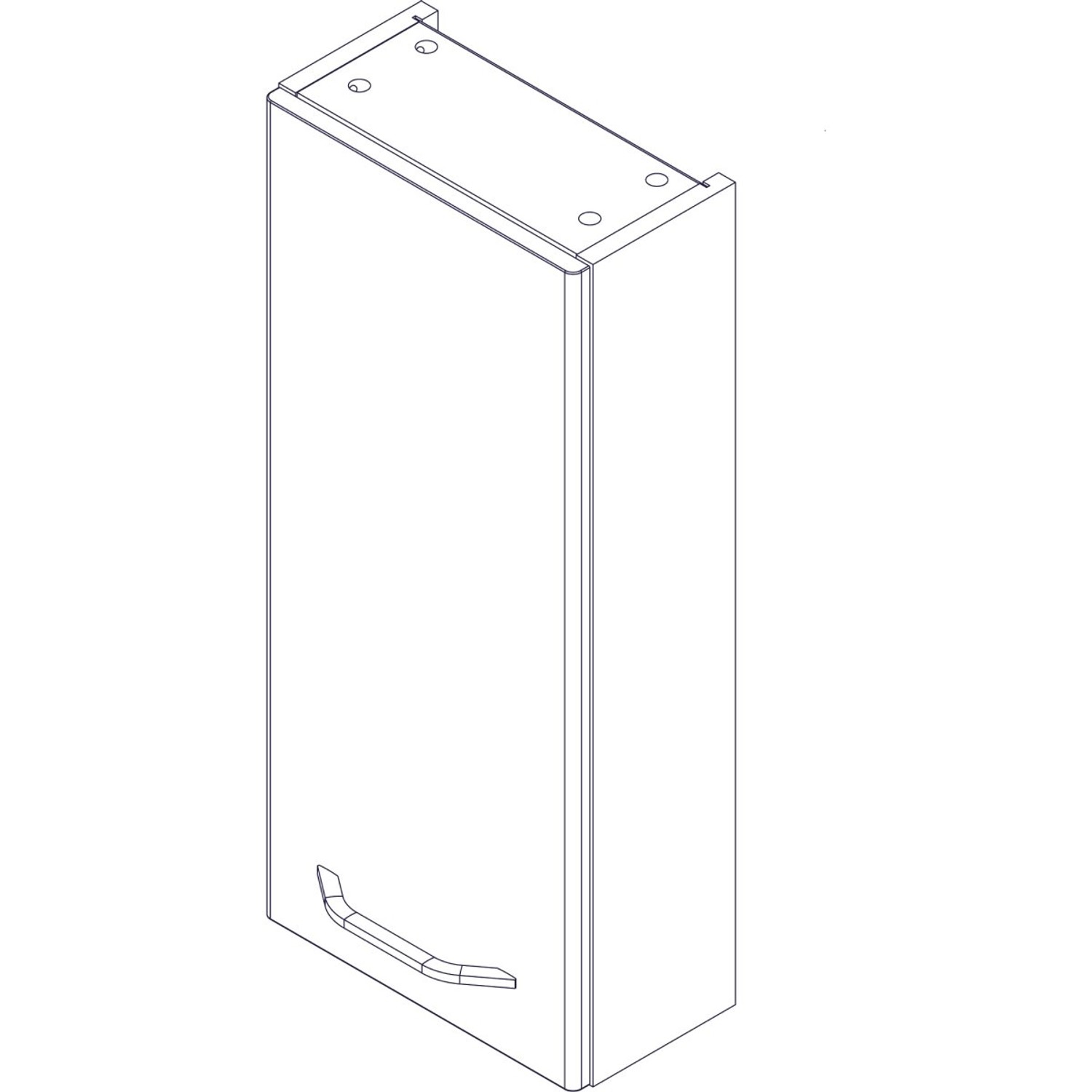 Fackelmann Bad-Hängeschrank Milano Asteiche, 30 cm breit, für Badutensilien.