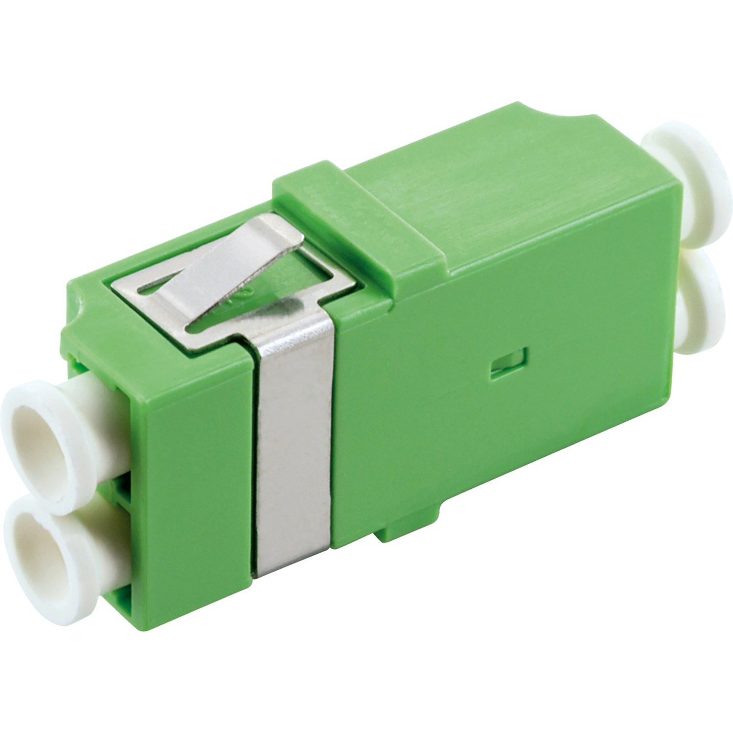 Schwaiger Glasfaser LC Duplex Adapter in Grün für Netzwerktechnik.