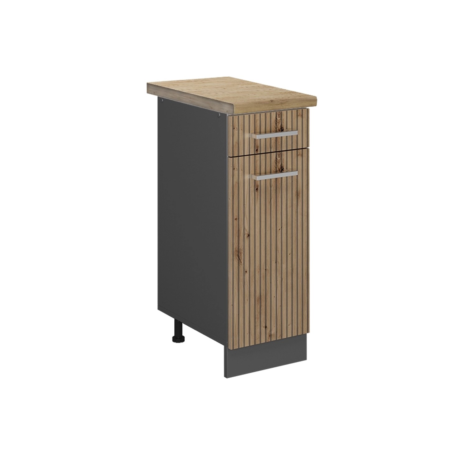 Vicco Küchenunterschrank R-Line Artisan-Eiche/Anthrazit 30 cm AP Eiche