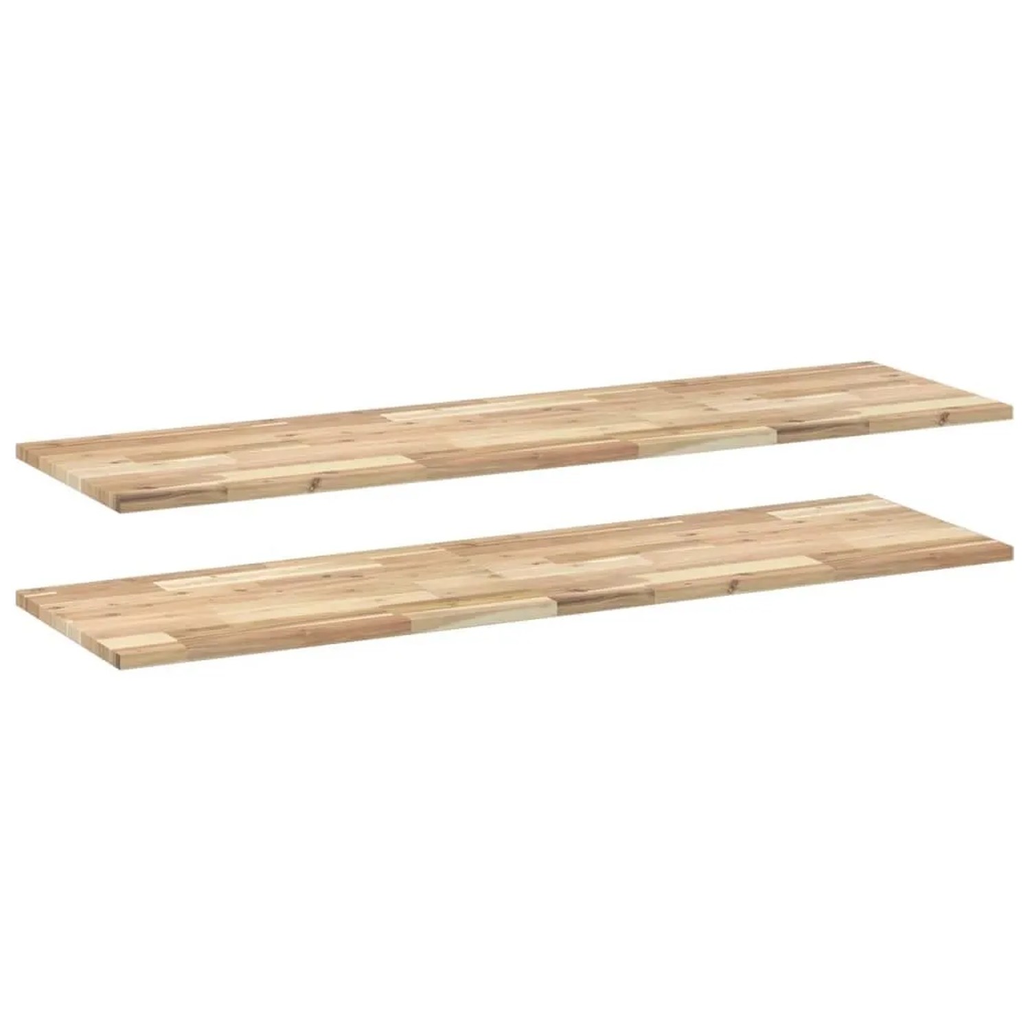 vidaXL Schweberegale 2 Stk 120x40x2 cm Massivholz Akazie Unbehandelt 3279404