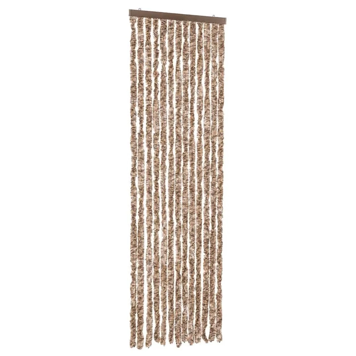 vidaXL Fliegenvorhang Beige und Dunkelbraun 56x185 cm Chenille 377318