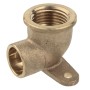Kirchhoff Wandscheibe, 15 mm x 18,7 mm, 1/2 IG, blank, aus Rotguss, zur Rohrdurchführung.