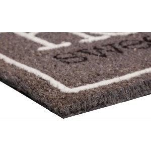 Kokosmatte "Home Sweet Home", 40x60 cm, mit rutschfestem Rücken für den Innenbereich.