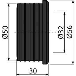 Alcadrain Gumminippel Z0004-ND, Ø 50/32 mm, Fitting-Zubehör für Rohranschluss.