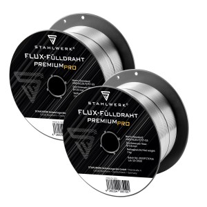 2er Set STAHLWERK Fülldraht 0,8mm, 1kg Drahtrollen für MIG/MAG Schweißgeräte.