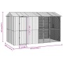 vidaXL Vogelkäfig Anthrazit 430 x 208 x 247 cm Verzinkter Stahl 3325153_8