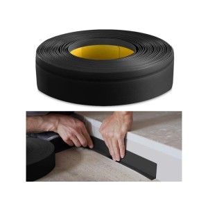HPFloor Weichsockelleiste Imola Sepang aus W-pvc Selbstklebend Schwarz 2500 cm Lang Inhalt 25