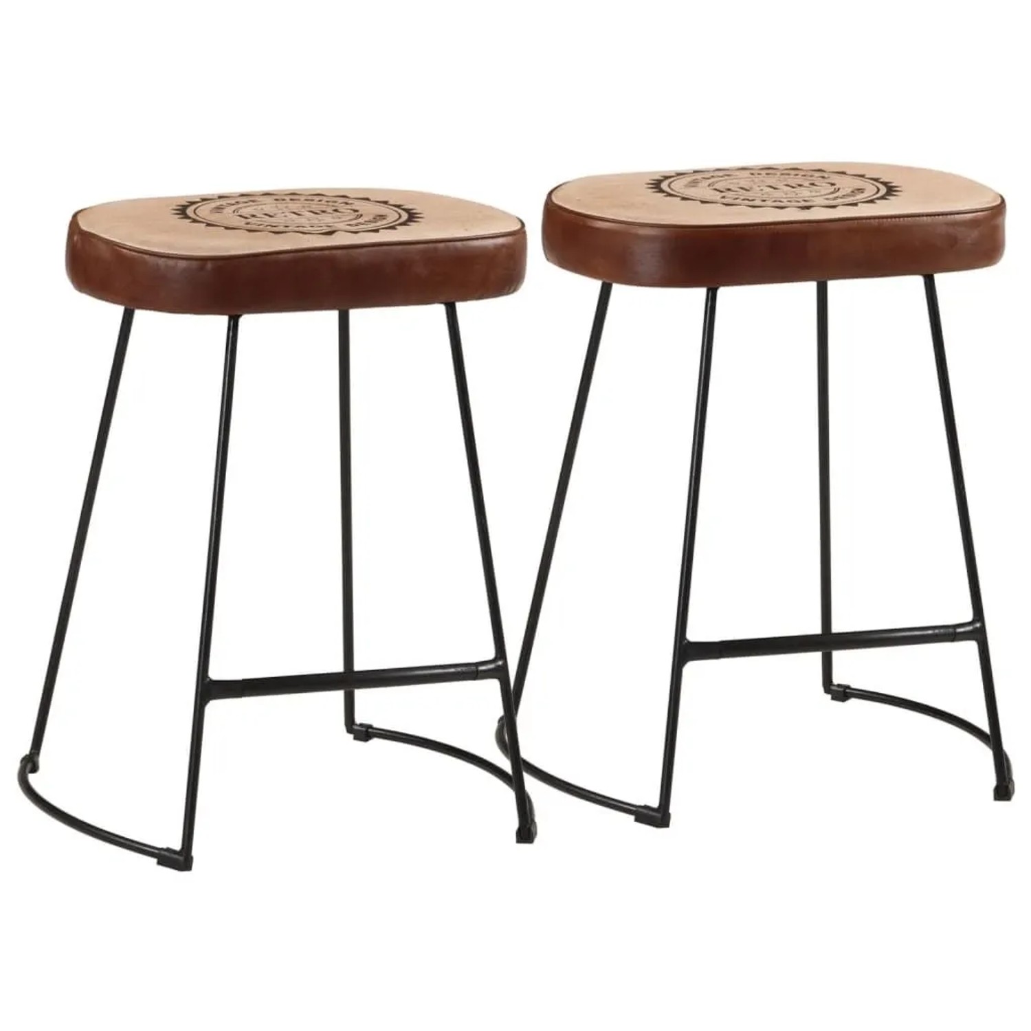 vidaXL Barhocker 2 Stk Dunkelbraun 40x29,5x53 cm 358929