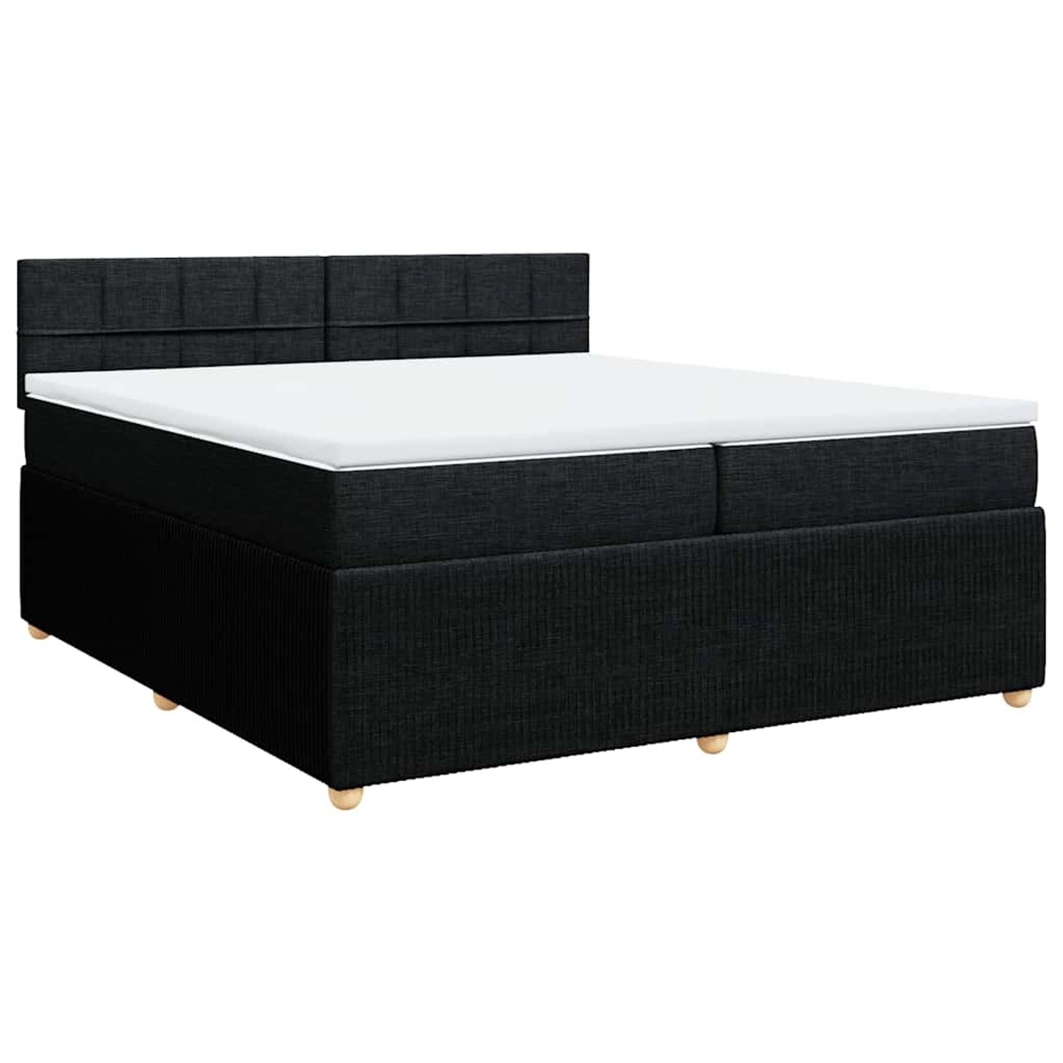 vidaXL Boxspringbett mit Matratze Schwarz 200x200 cm Stoff 3287565 günstig online kaufen