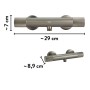 baliv Thermostat-Duscharmatur DU-2062 Gunmetal mit Cool-Feel-Funktion. Maße: 7x29x8.9 cm.