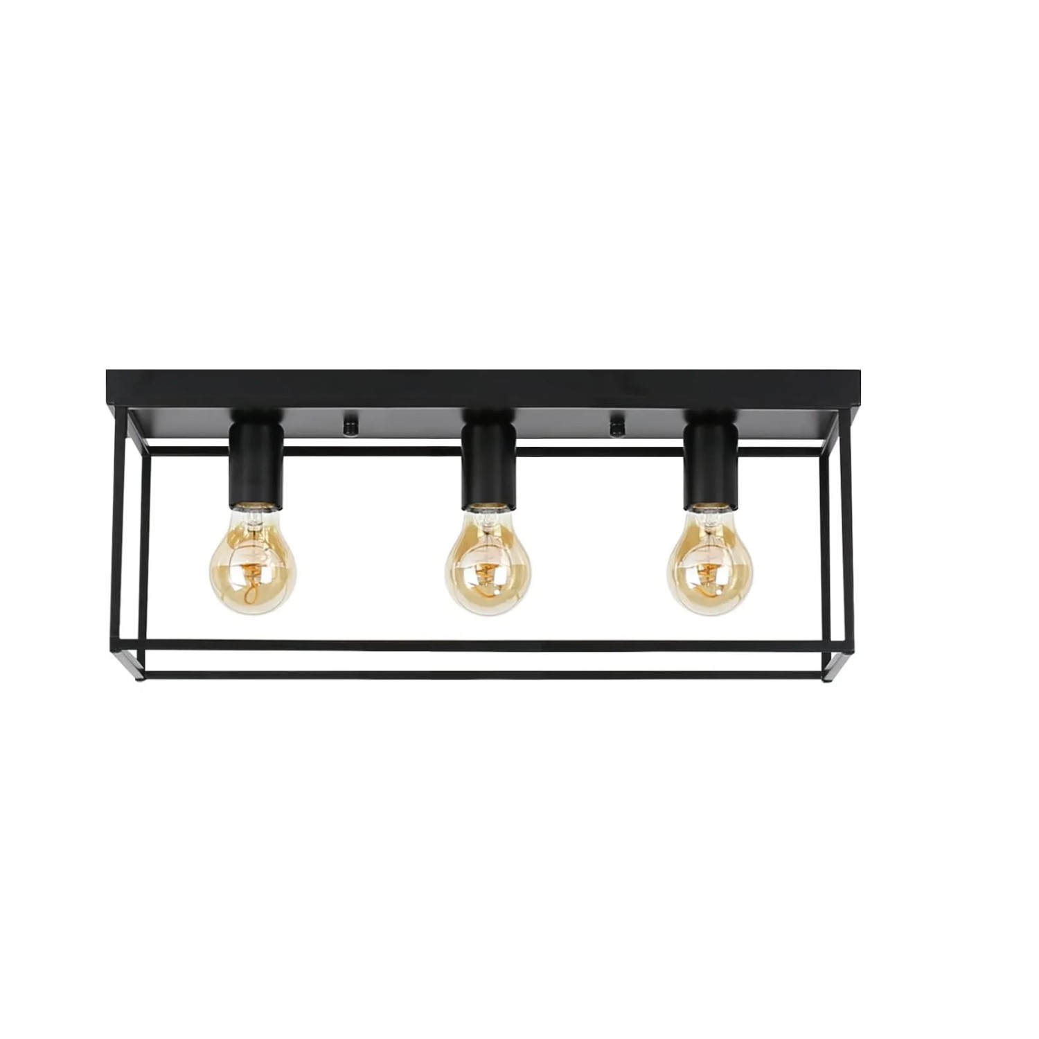 NETTLIFE Deckenleuchte aus Metall L60cmSchwarz