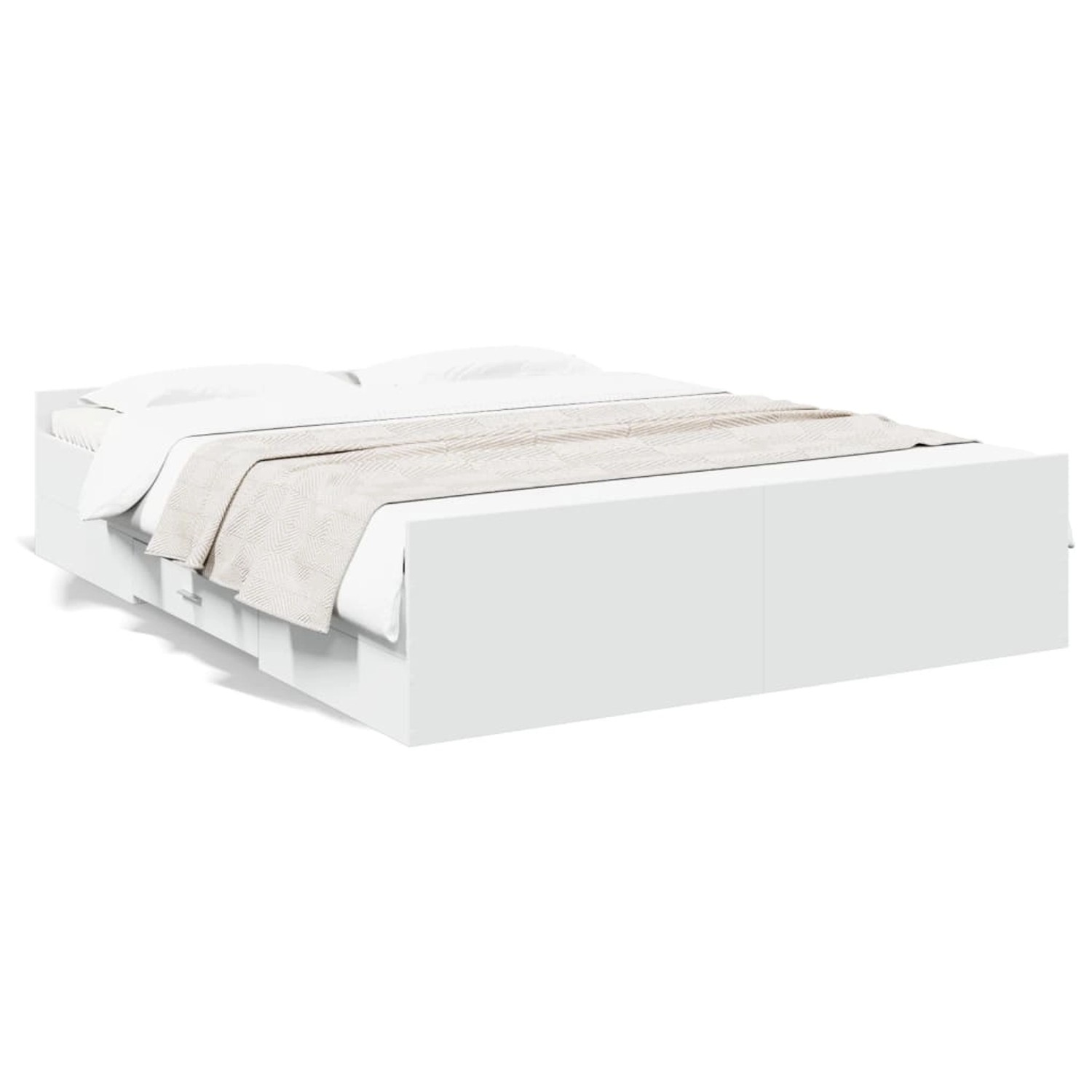 vidaXL Bettgestell mit Schubladen Weiß 150x200 cm Holzwerkstoff 3280286 günstig online kaufen