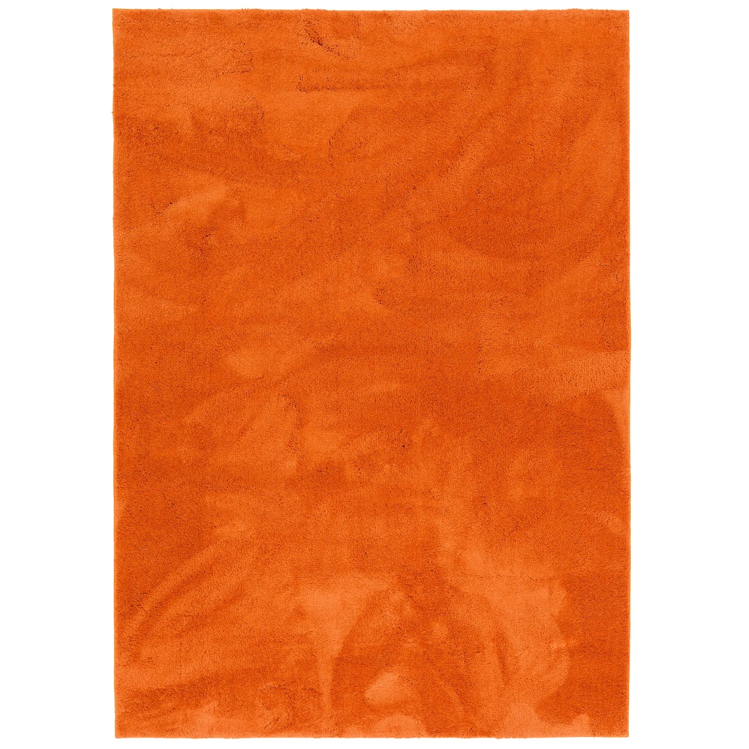 Hochflor Teppich Silky Orange, 120x170cm. Super Soft Langflor Teppich für Wohnräume.