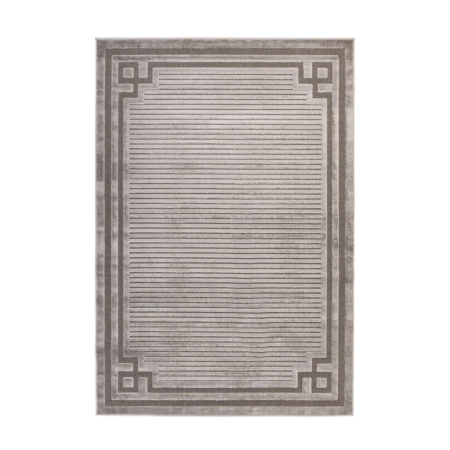MeGusta Kurzflor Teppich Uni Modern Grau 120x170 cm Mariana