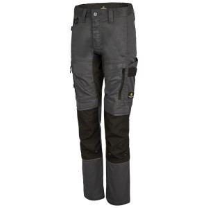Graue Hans Schäfer Workwear Bundhose Amazone für Damen mit Cordura-Verstärkungen, Stretch und vielen Taschen.